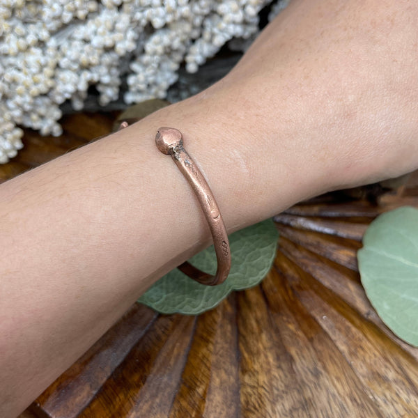 Serpent Cuff - Scales and Moon, Copper - Small